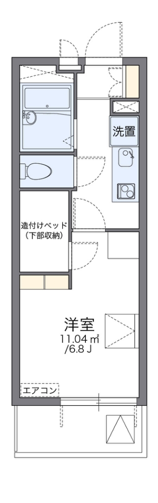 レオパレスことぶき 310号室 間取り