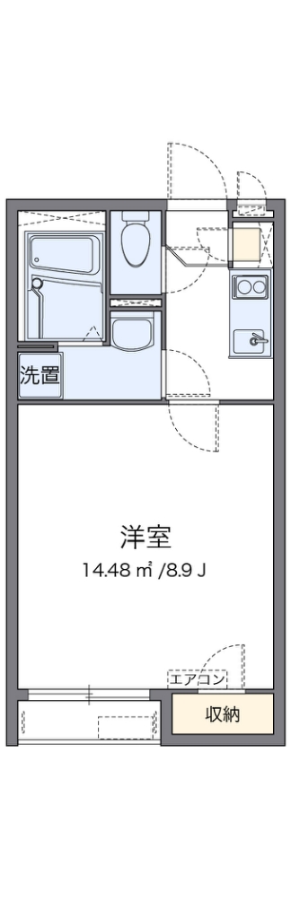 クレイノグランドソレーユⅠ 203号室 間取り