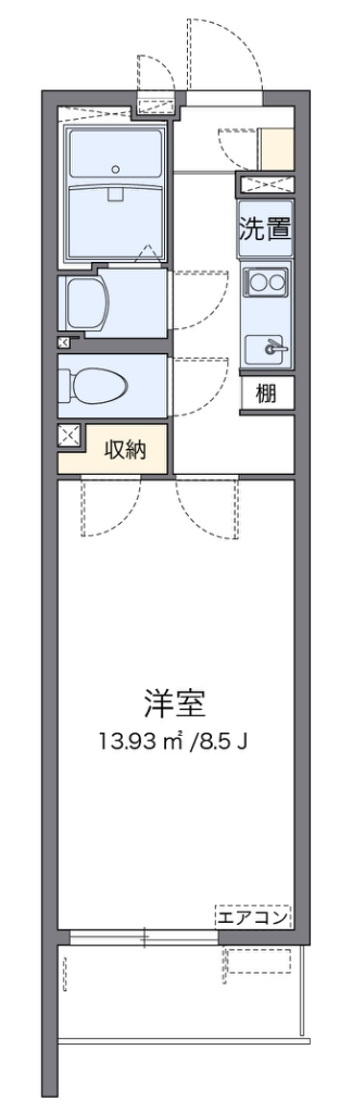 クレイノＬ　ＥＳＴＡＴＥ 204号室 間取り