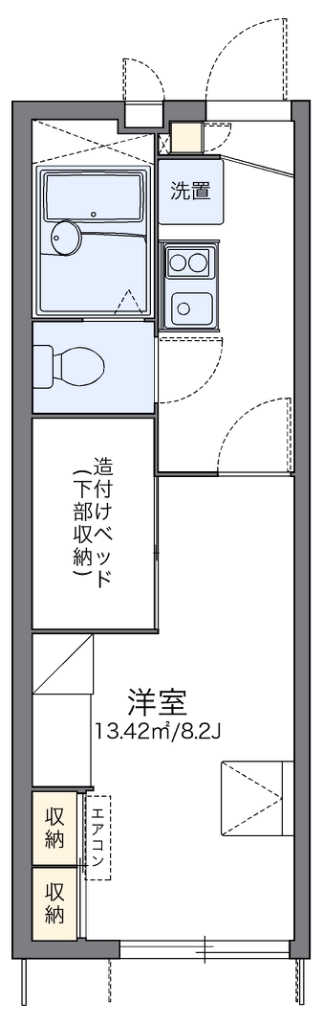 レオパレスエクレール　Ⅱ 110号室 間取り