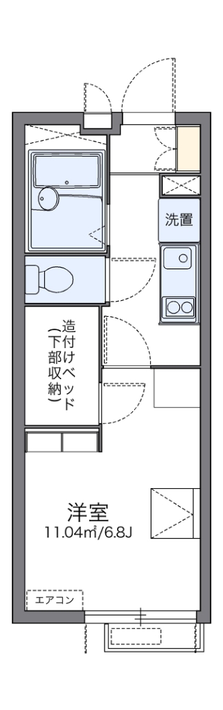 レオパレスプリマベーラ 203号室 間取り