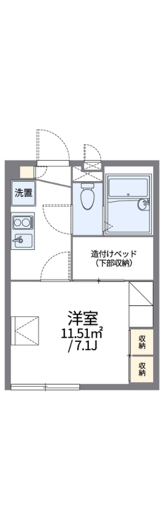 レオパレスミカーレ 103号室 間取り