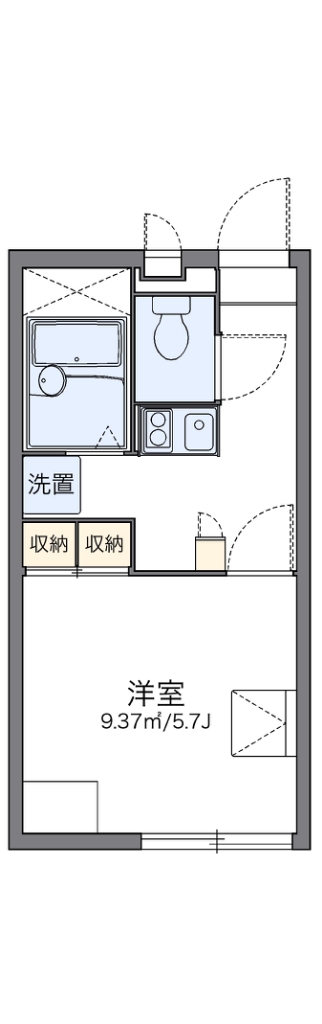 レオパレスＡＳＨＢＥＲＲＹ 202号室 間取り