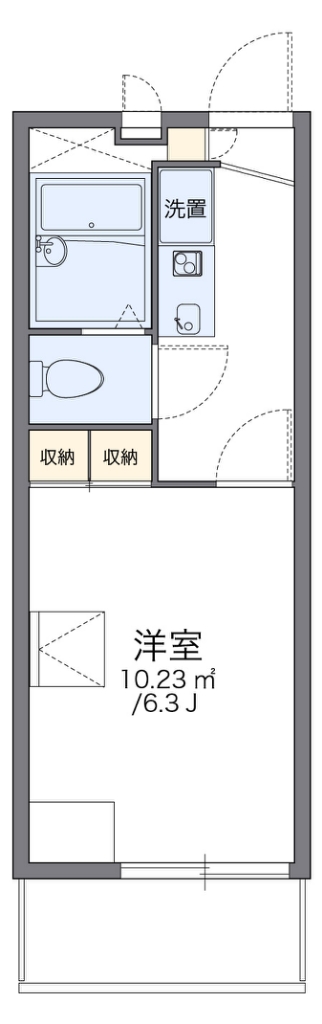 レオパレスパークサイドグレース 106号室 間取り