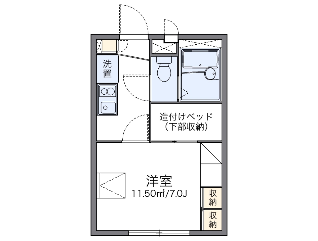 レオパレス独歩 205号室 間取り