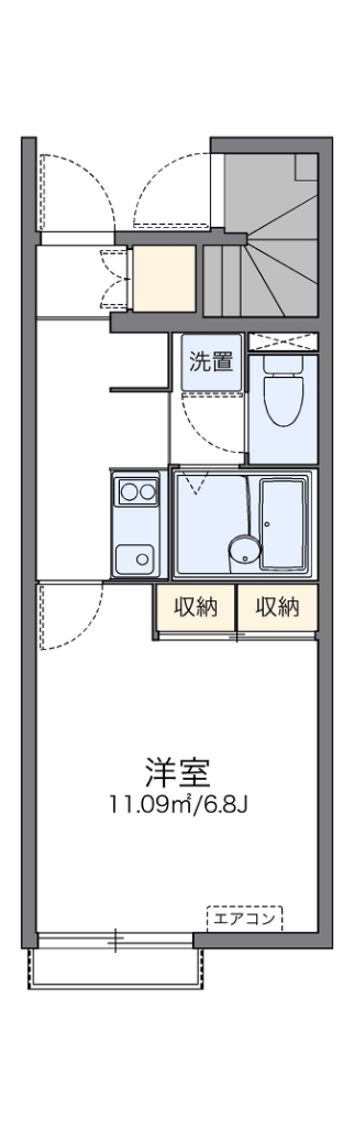 レオネクストソレイユ 107号室 間取り