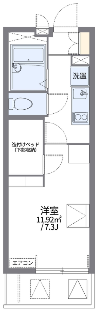 レオパレスアウロラ 201号室 間取り