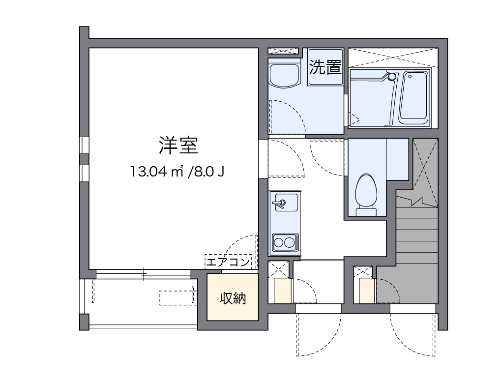 クレイノエタールⅡ 101号室 間取り