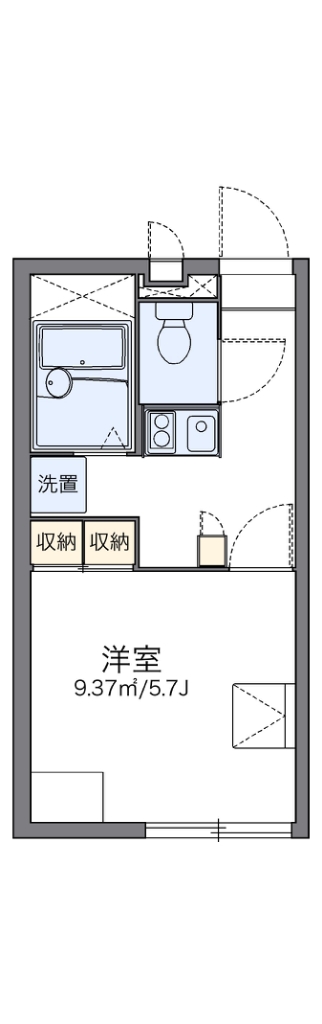 レオパレスオアシス 201号室 間取り