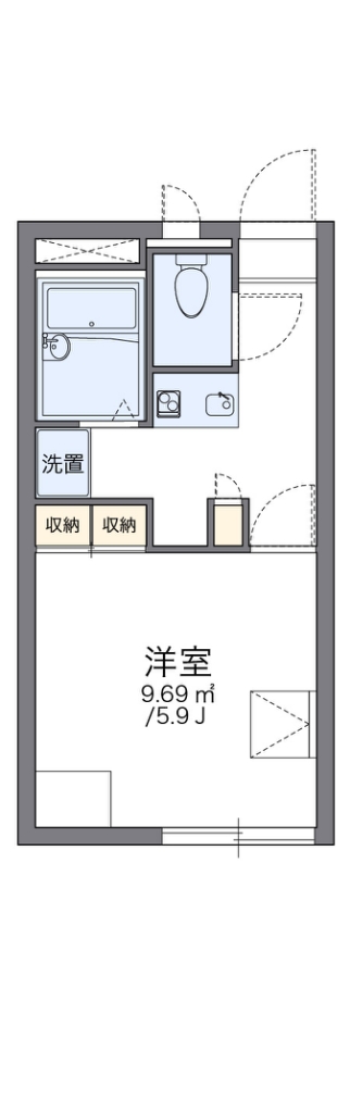 レオパレスｅｓｔ 202号室 間取り