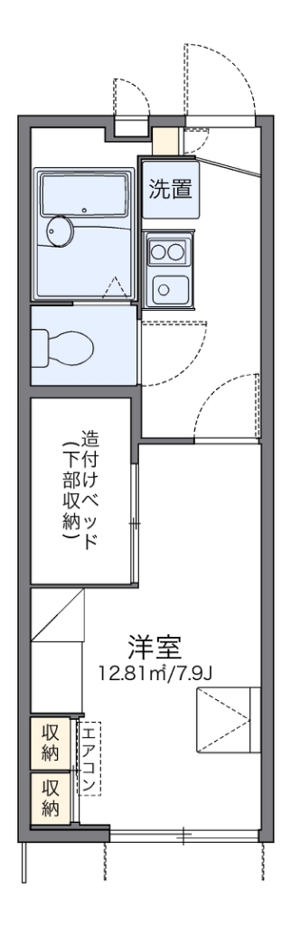 レオパレスワカタケ 104号室 間取り