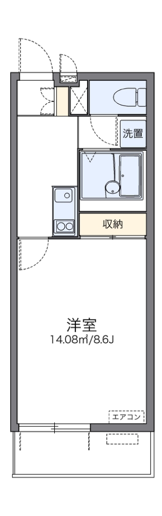 レオネクストゆーとぴあ 407号室 間取り