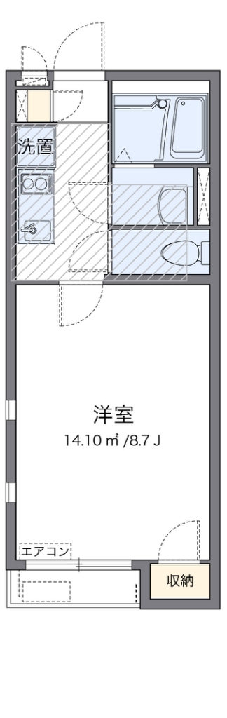 ミランダ桃 101号室 間取り