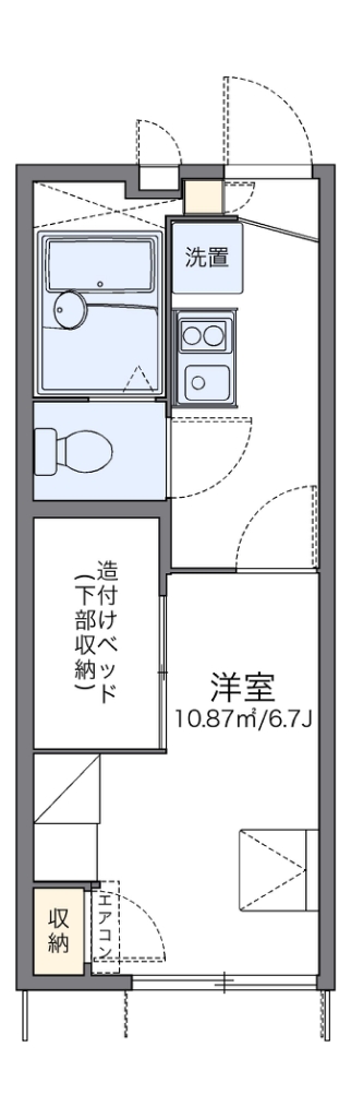 レオパレスフローラ東葛西 103号室 間取り