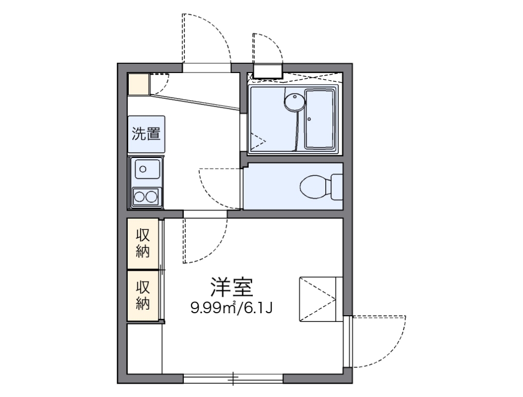 レオパレス氷川台 201号室 間取り