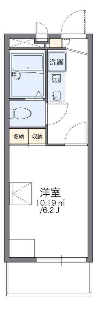 レオパレスリブ 103号室 間取り