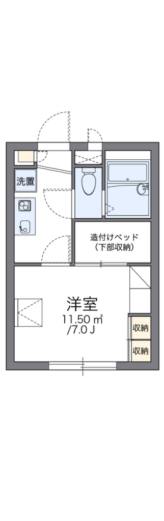 レオパレスヤマザキ 204号室 間取り