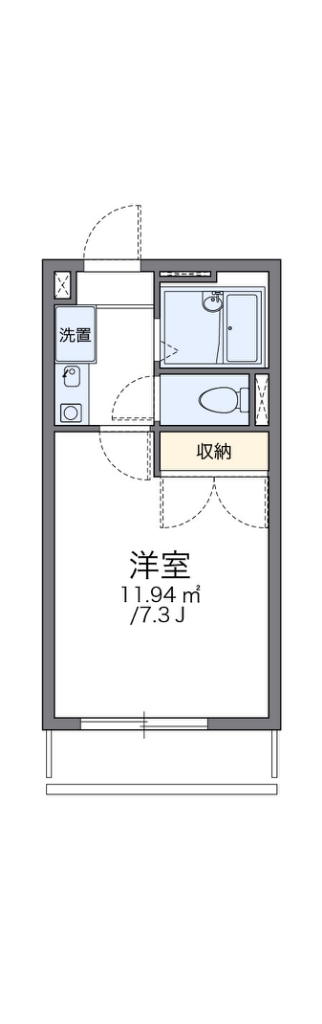 レオパレス西水元Ⅱ 103号室 間取り