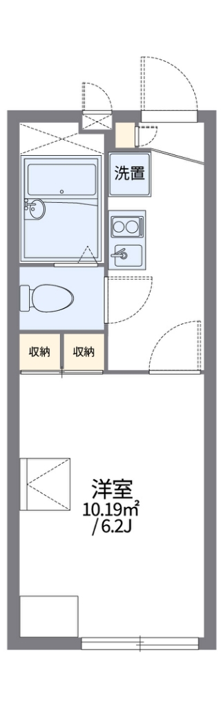 レオパレスエルム 203号室 間取り