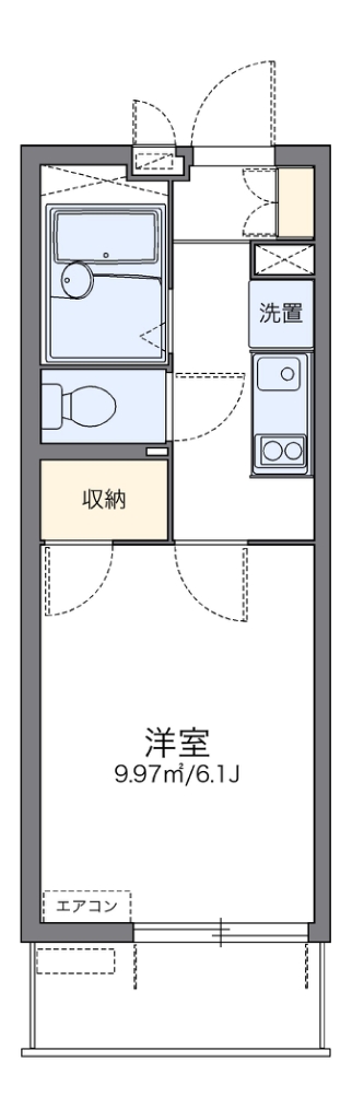 レオパレス中川Ⅱ 108号室 間取り