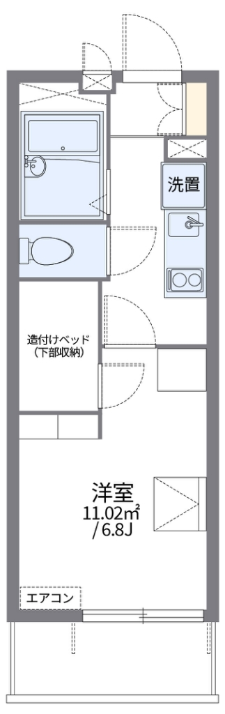 レオパレス浜風 204号室 間取り