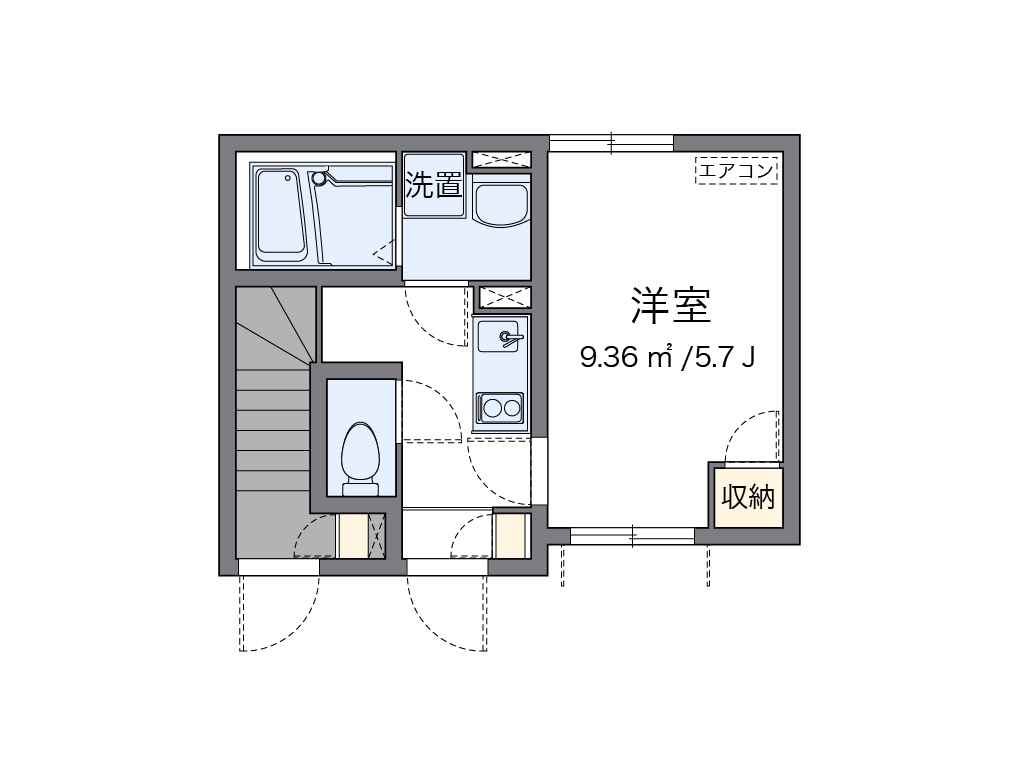 クレイノ久我山 102号室 間取り