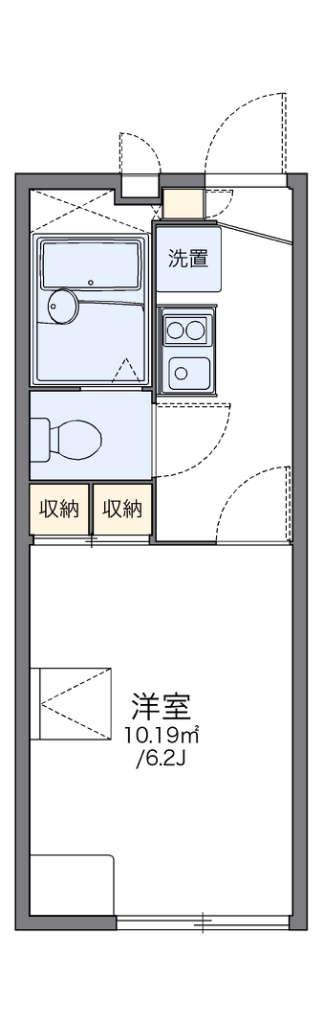 レオパレス飛鳥　戸塚 201号室 間取り