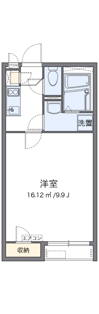 クレイノ和 103号室 間取り