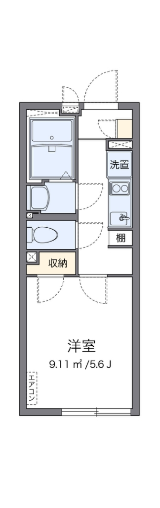 クレイノフローラ大森西 103号室 間取り