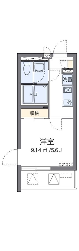 クレイノナカロクフォー 301号室 間取り