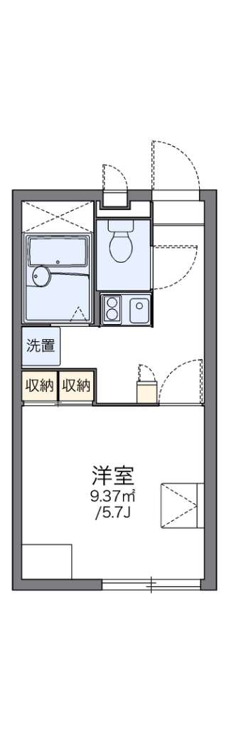 レオパレスＴ　Ｉ 105号室 間取り