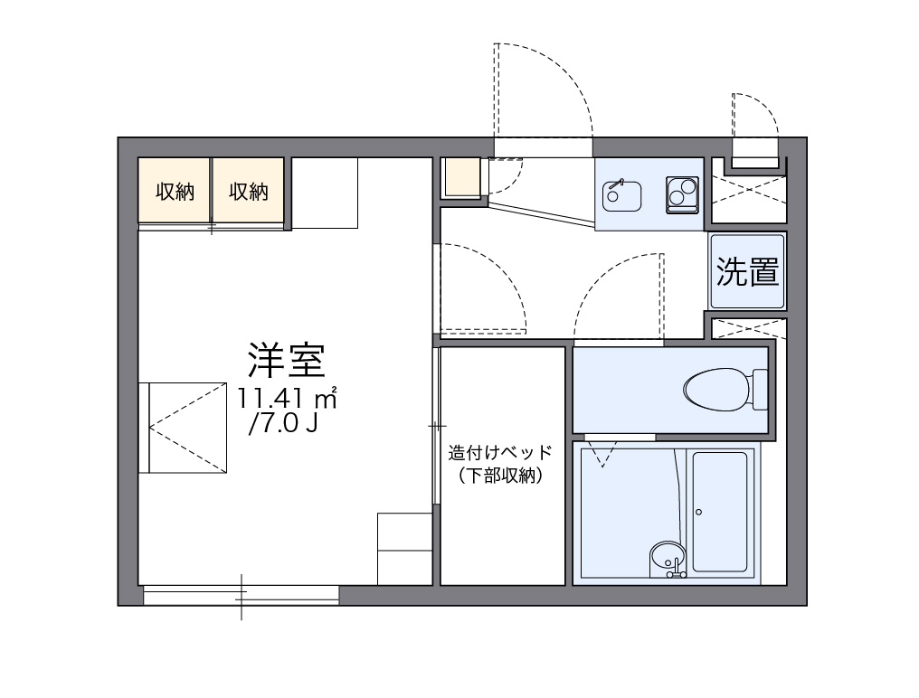 レオパレスサライⅡ 203号室 間取り