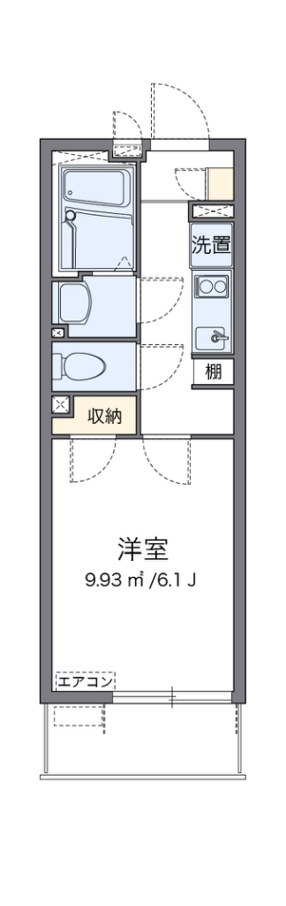 クレイノボナール 204号室 間取り