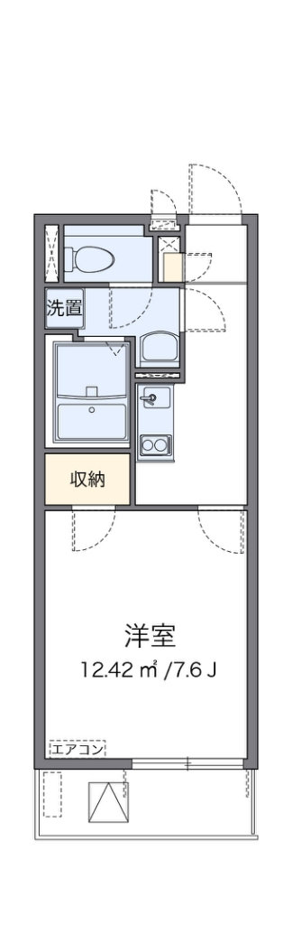 クレイノ氷川の杜 406号室 間取り