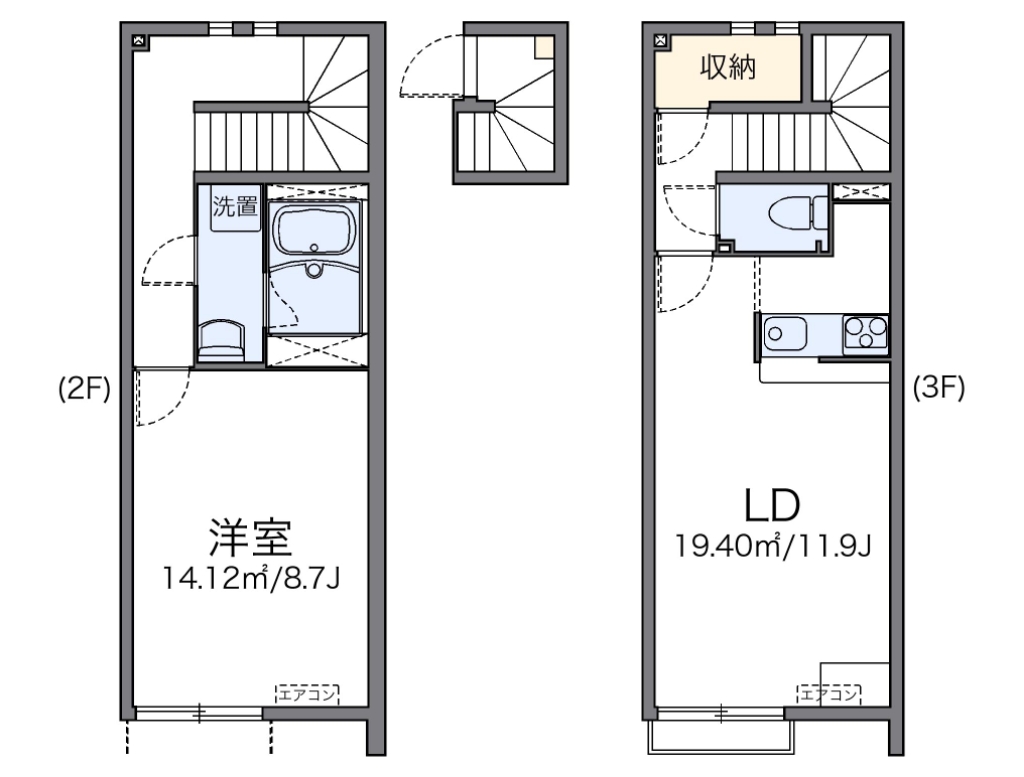 レオネクストＵ 201号室 間取り