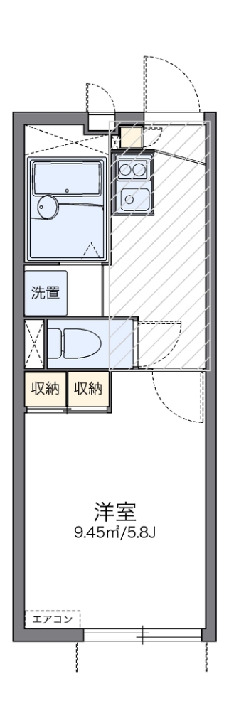 レオパレスベラムール 103号室 間取り