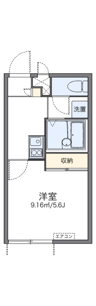 レオパレス三立ハイツ茅ヶ崎 101号室 間取り