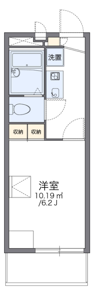 レオパレス弥勒寺 302号室 間取り