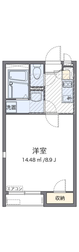 ミランダロイン 201号室 間取り