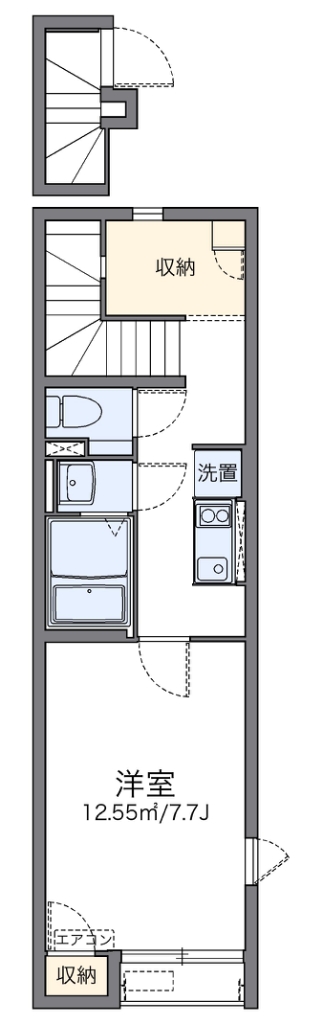 レオネクストカサ　リリオⅡ 201号室 間取り