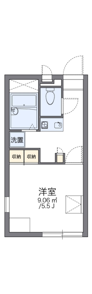 レオパレスマロニエ 101号室 間取り