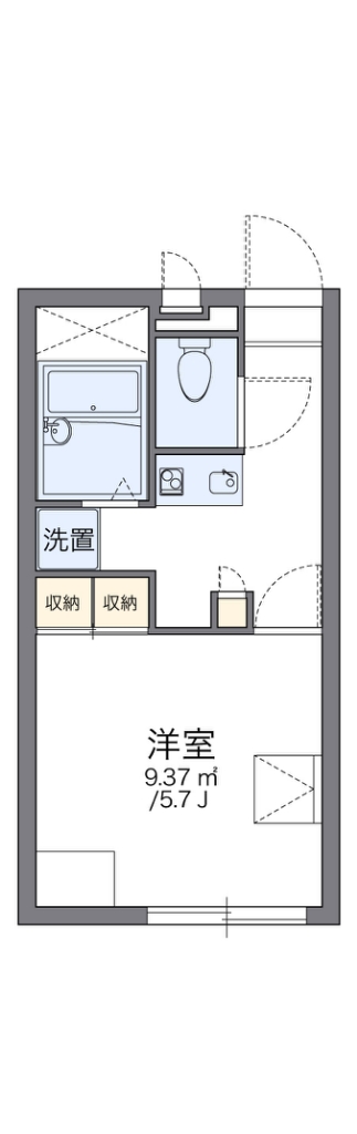 レオパレスさくら 107号室 間取り