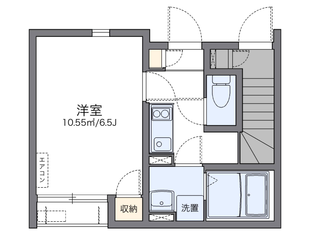 レオネクストＯＴＡＮＩ　Ⅲ 105号室 間取り