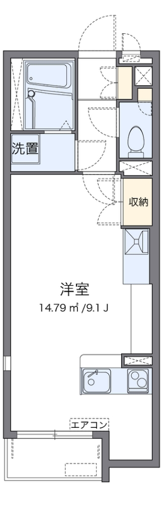 ミランダ奈紗お茶山 101号室 間取り