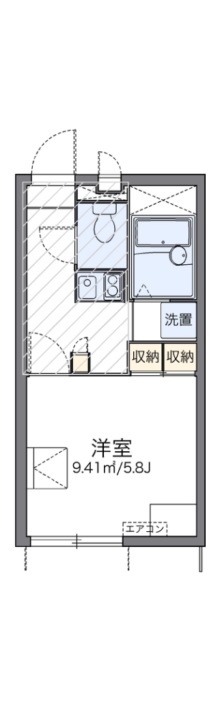 レオパレスアクアグレイス和光 101号室 間取り