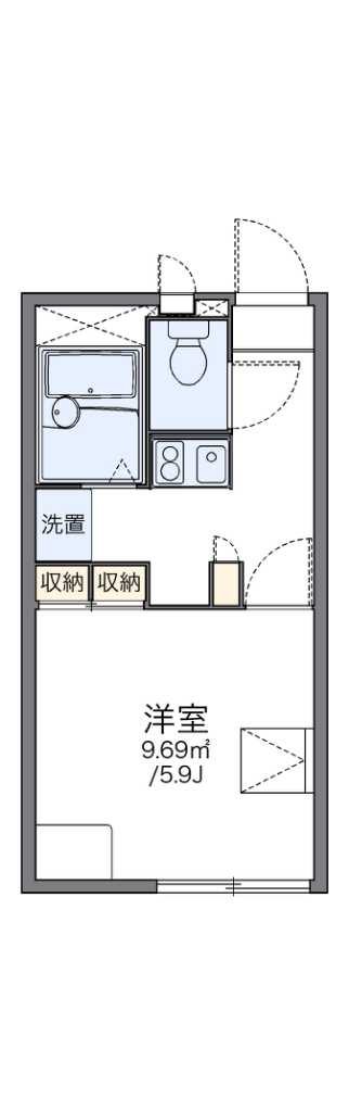 レオパレスルミエール　テラオ 203号室 間取り