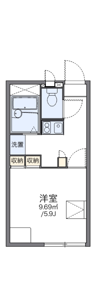 レオパレスミーテ 202号室 間取り