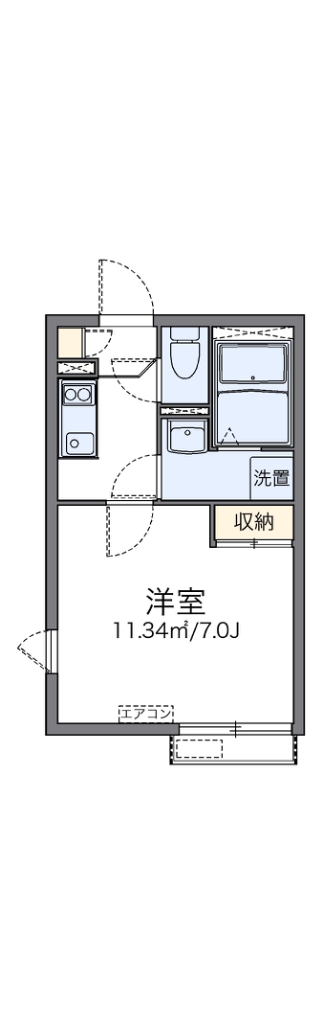 レオネクストアスカ 201号室 間取り