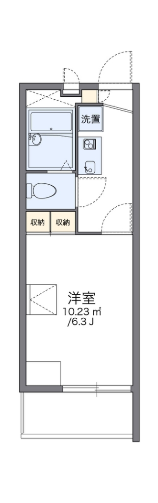 レオパレス横濱ヴィラ 109号室 間取り