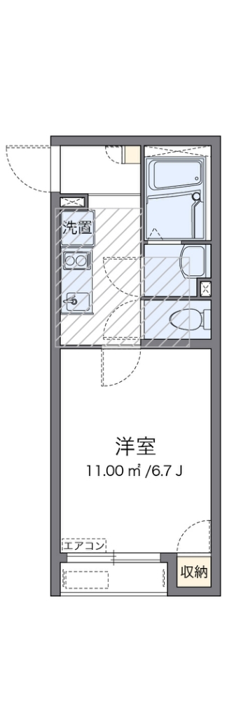 レオネクストヴィラ間坂 204号室 間取り